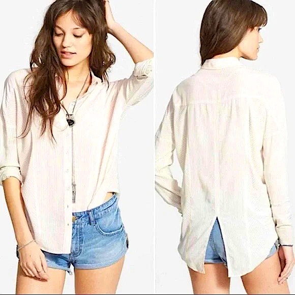 Free People Tops - Free People Capetown button down color block blouse
